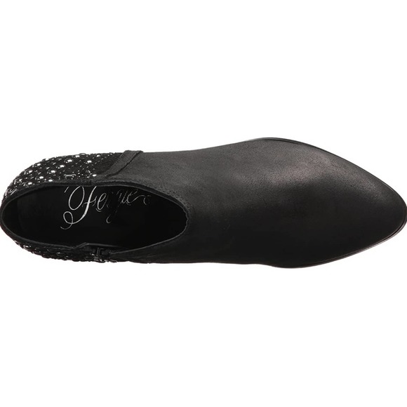 Fergie Leather Bless Bootie Ankle Boots Black 8.5 - Picture 4 of 12